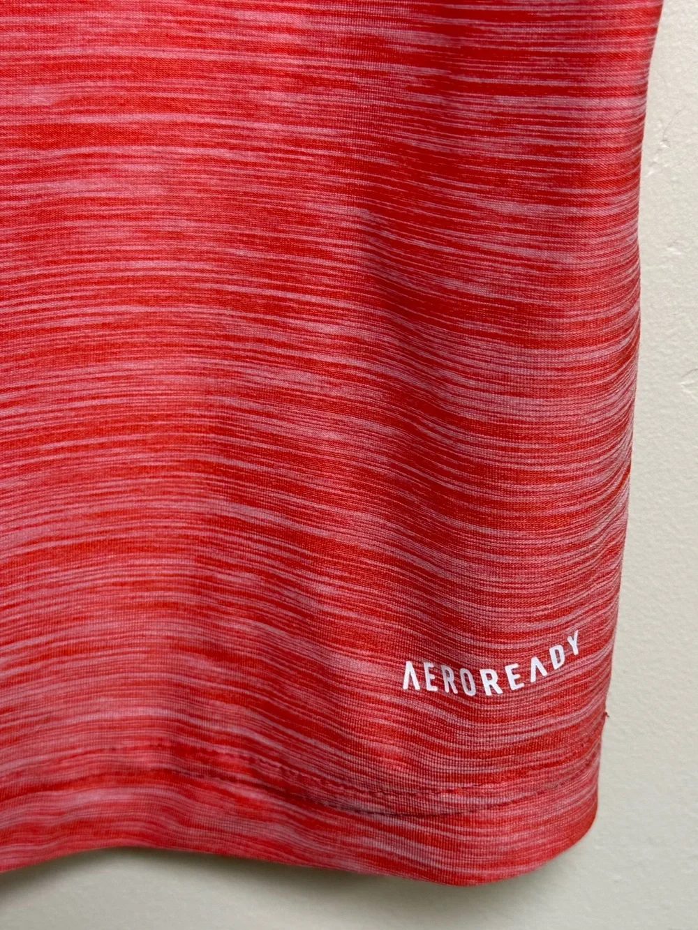 adidas Men’s Medium Red/Orange Heathered  Short-Sleeve Performance Tee | P2P 22”
